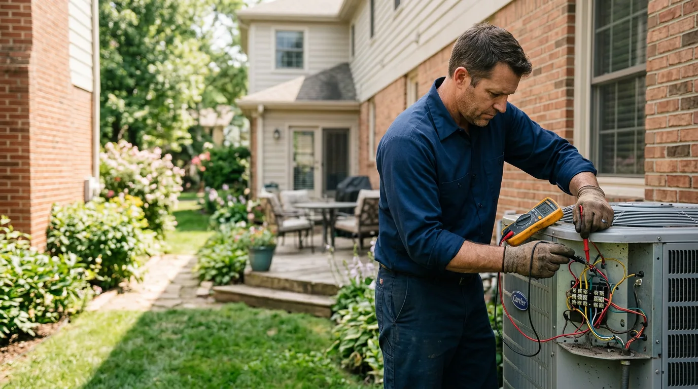HVAC technician working near Newcomerstown, OH